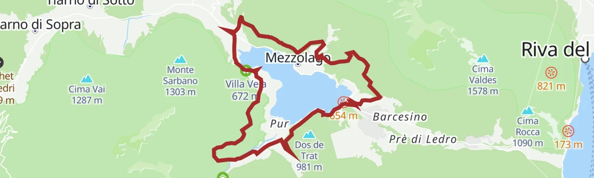 Route map: Ledro Trek Low